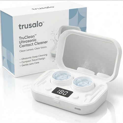TruClean™ 2 in 1 Ultrasonic Contact Cleaner & Travel Kit